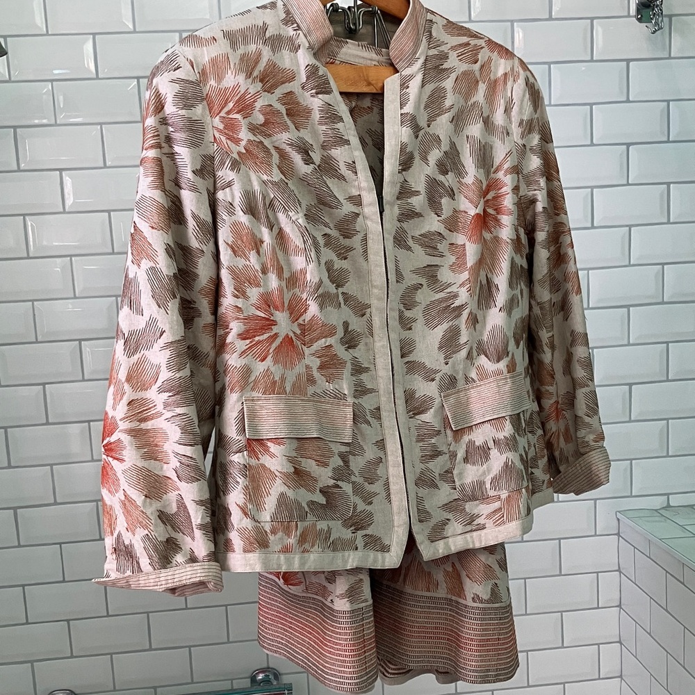 Women’s skirt and jacket. Size 20. Cold Water Creek. Worn once. Linen/ cotton